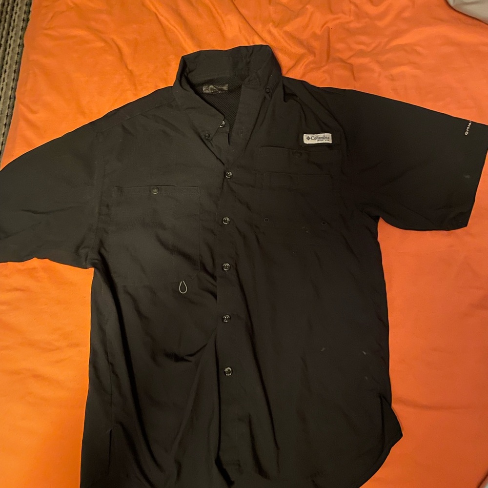 Columbia Black Casual Button Down Shirt